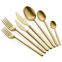 ALLEGRA MAT GOLD 42 PARÇA ÇATAL KAŞIK BIÇAK SETİ