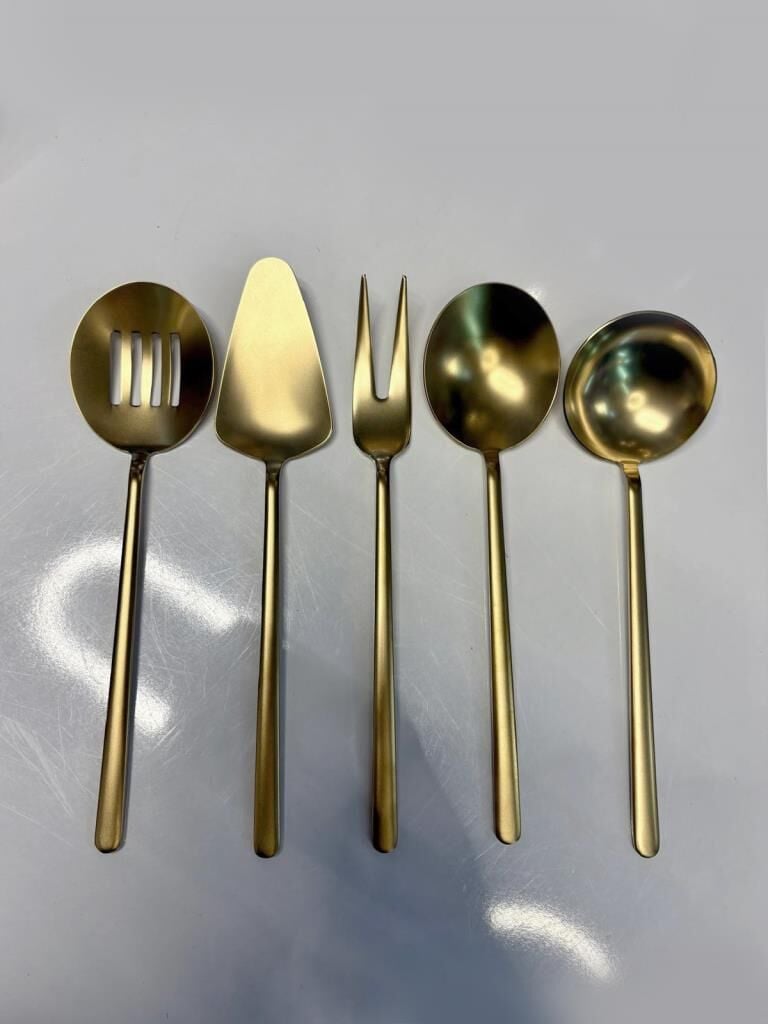 ALLEGRA MAT TİTANYUM GOLD 5 PARÇA SOS SERVİS SETİ