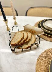 METAL SİYAH EKMEK SEPETİ 21X8CM