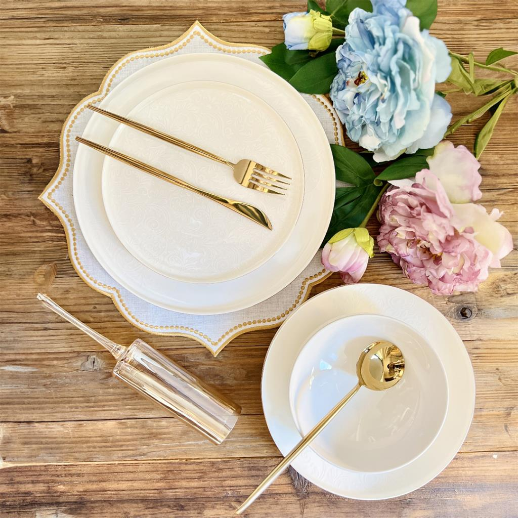 ATHEN KABARTMA 6 KİŞİLİK 24 PARÇA YEMEK TAKIMI