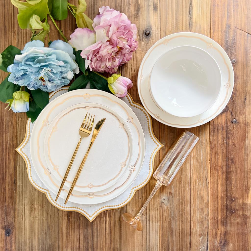 ATHEN KABARTMA 6 KİŞİLİK 24 PARÇA YEMEK TAKIMI