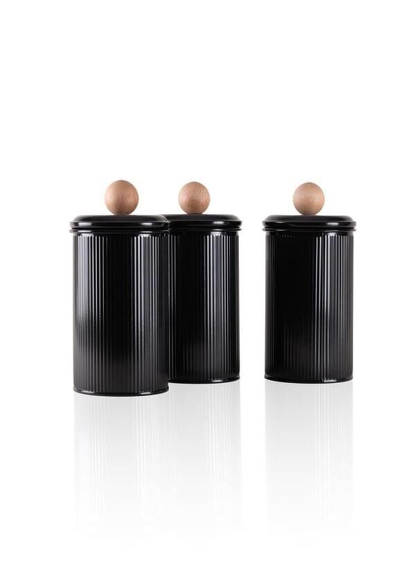 STRİPE SİYAH ÇAY KAHVE ŞEKER KAVANOZU 1,20LT