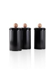 STRİPE SİYAH ÇAY KAHVE ŞEKER KAVANOZU 1,20LT