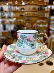 GLACIA PEMBE TEK KİŞİLİK TÜRK KAHVESİ FİNCANI