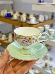 HAPPİLY 2 KİŞİLİK SUNUM TABAKLI TÜRK KAHVESİ FİNCANI DESEN1-5 PARÇA