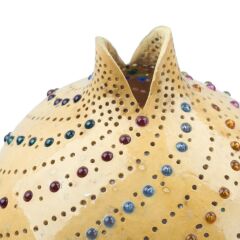 SU KABAĞI RENKLİ BONCUK İŞLEMELİ DEKORATİF AYDINLATMA 24CM