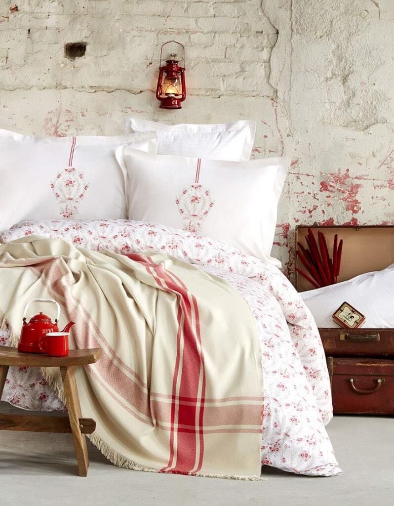 KARACA HOME ALLES MERCAN TEK KİŞİLİK NEVRESİM&PİKE TAKIMI