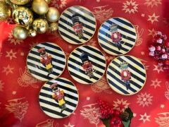 KURŞUN ASKER NOEL TEMALI 6'LI ÇAY TABAK