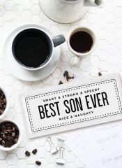 BEST SON EVER DİKDÖRTGEN SERVİS/SUNUM TABAK 35X16CM