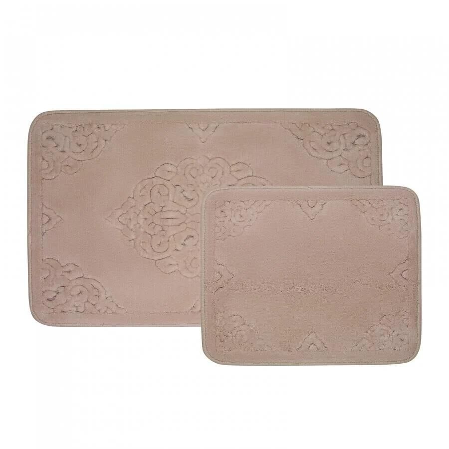 KARACA HOME DAMILA 2'Lİ KREM BANYO HALISI