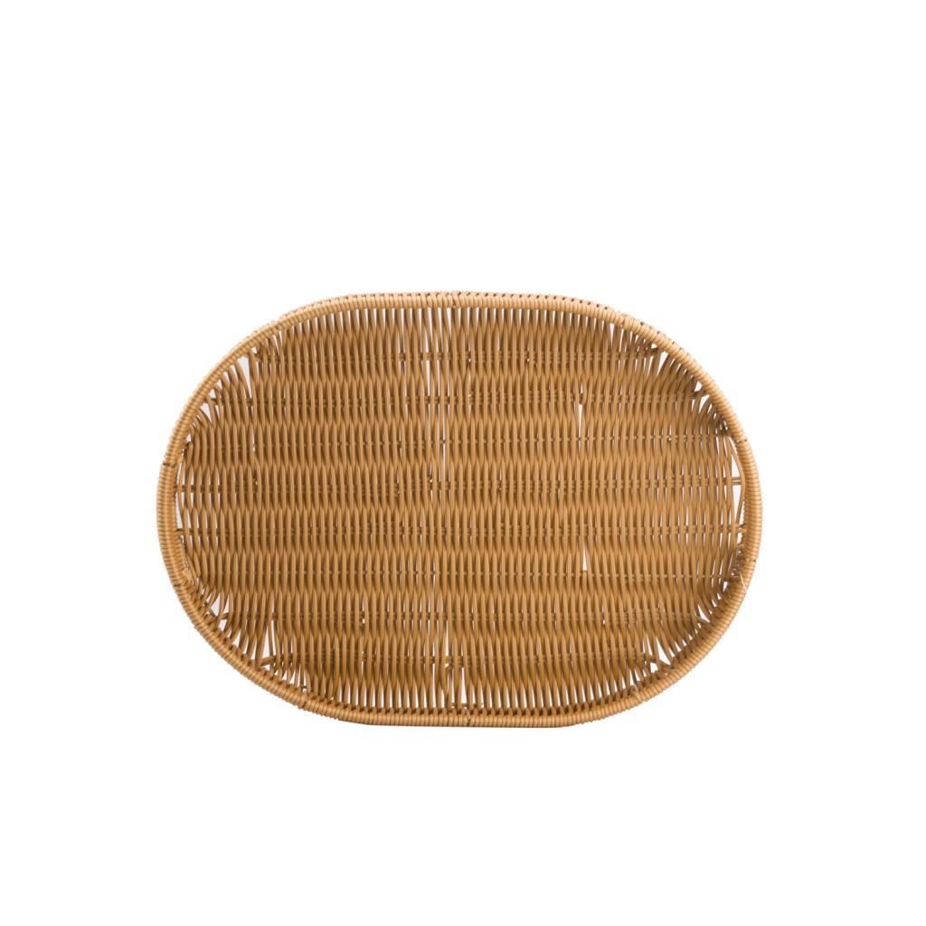 SENTETİK HASIR OVAL TEPSİ 37CM