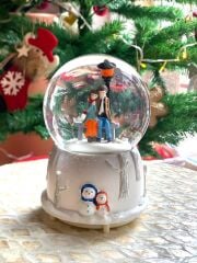 GRİ KAR KÜRESİ DESEN2  15CM