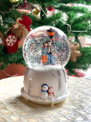 GRİ KAR KÜRESİ DESEN2  15CM