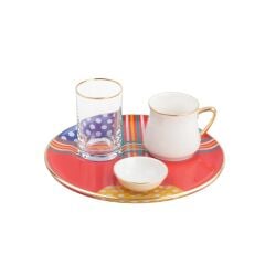 PERA YUVARLAK 4 PARÇA KAHVE SETİ