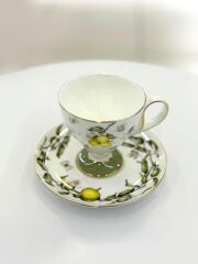 SUNLEAF 2 KİŞİLİK SUNUM TABAKLI TÜRK KAHVESİ FİNCANI-5 PARÇA
