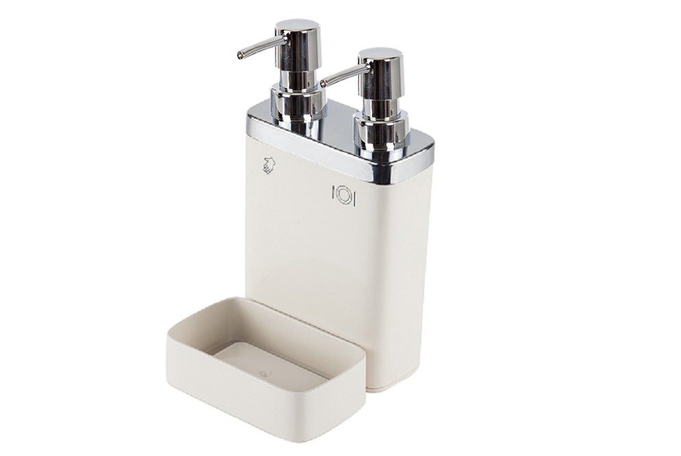 VİVA 2'Lİ BEJ SIVI SABUNLUK+SÜNGERLİK