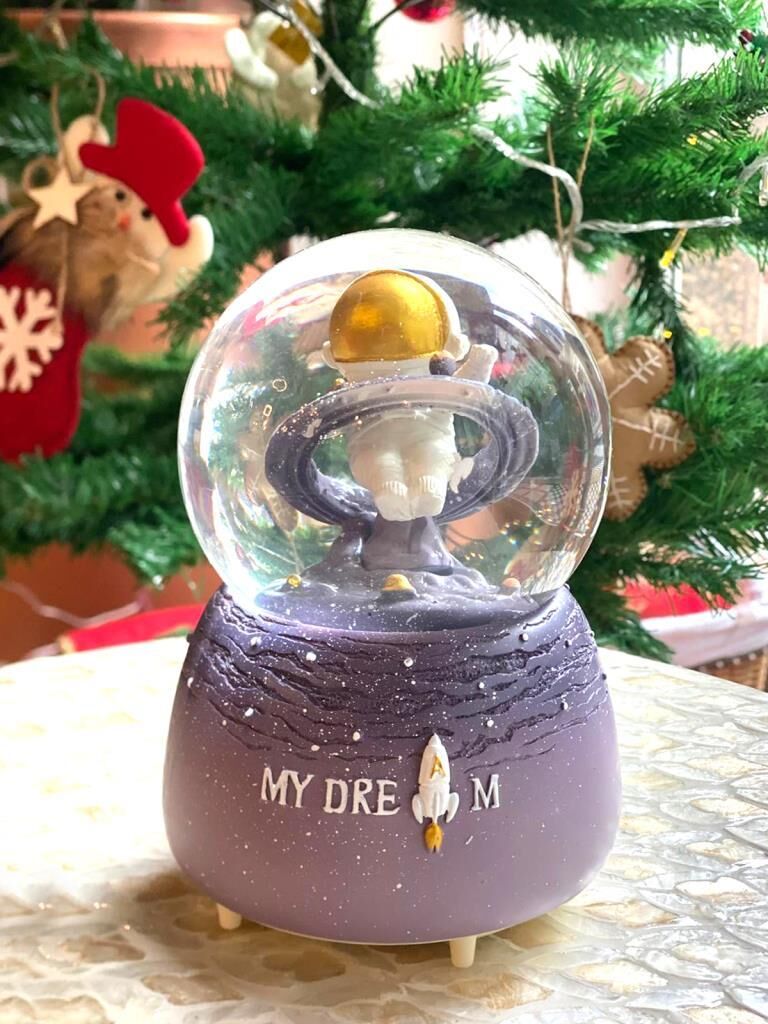 MOR ASTRONOT KAR KÜRESİ 15CM