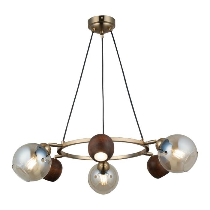 ROMENA 3+3 ANTİK LAK SIRALI AVİZE 3XGU10+3XE27