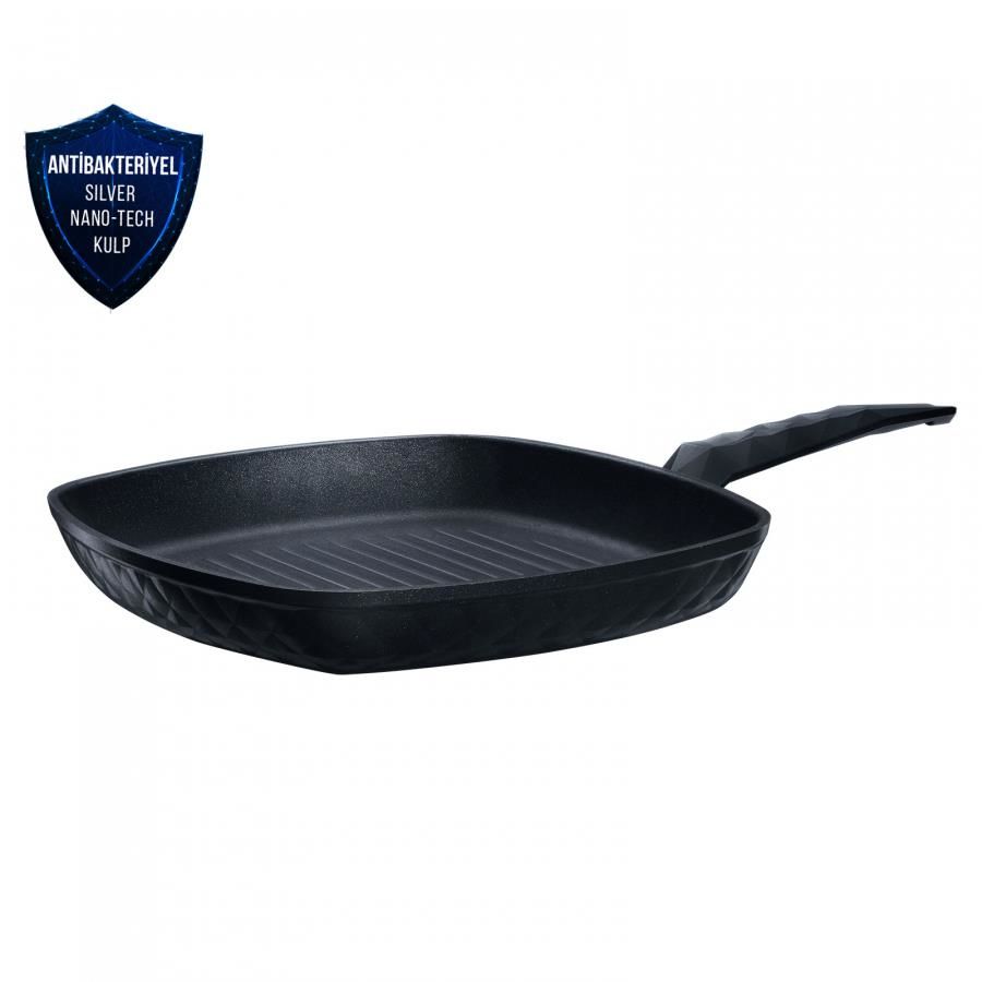 BIO DIAMOND ANTIBAKTERİYEL KULP GRILL TAVA 28CM