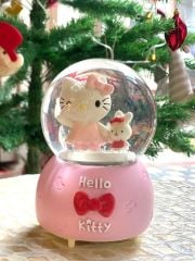 HELLO KİTTY TAVŞAN KAR KÜRESİ 15CM
