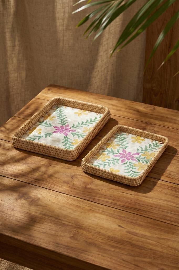 SEDEFLİ BAMBU DİKDÖRTGEN TEPSİ 2'Lİ DESEN2