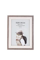 AHŞAP ÇERÇEVE KEDİ 17x21 cm