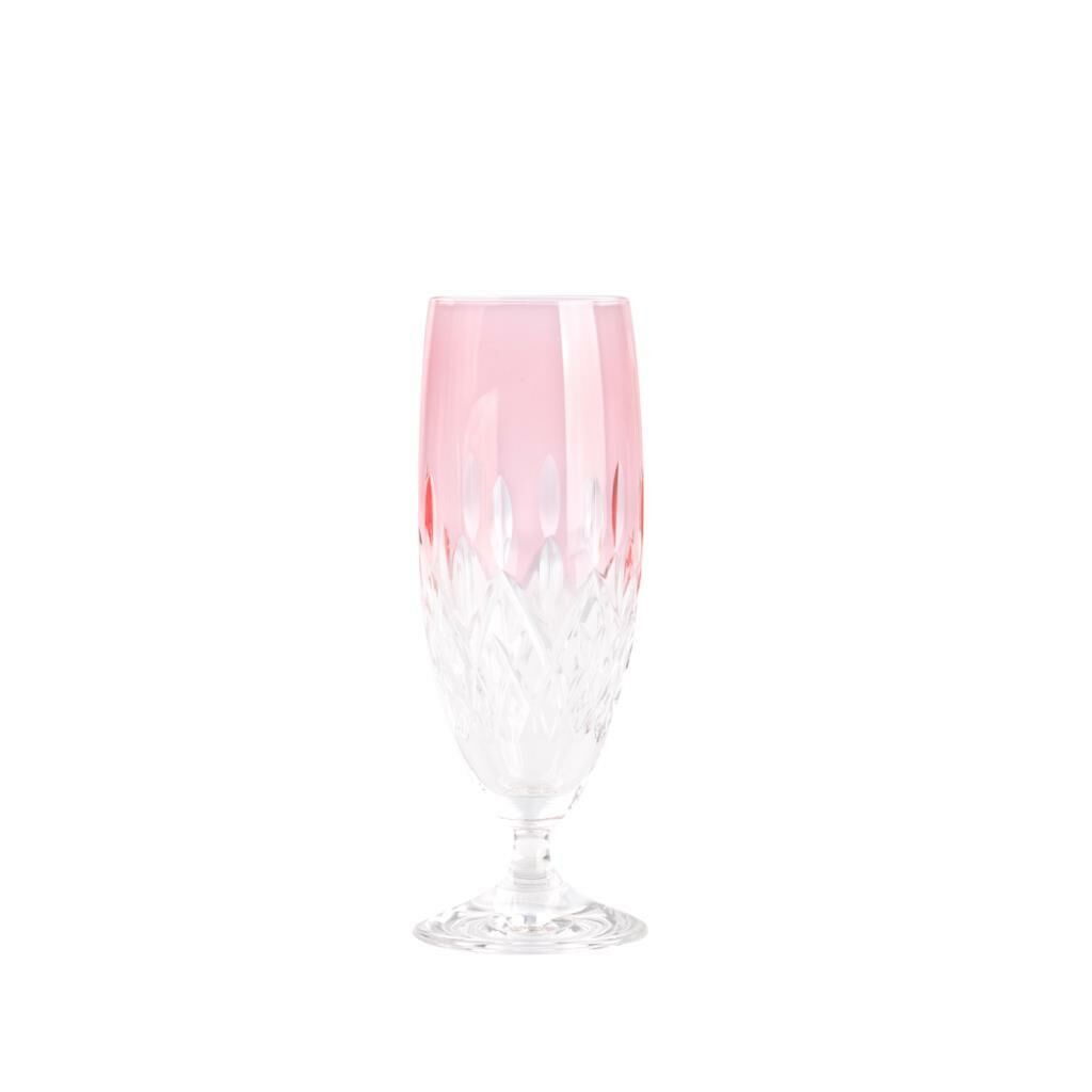 PEMBE KRİSTAL AYAKLI UZUN TEKLİ KADEH DESEN2