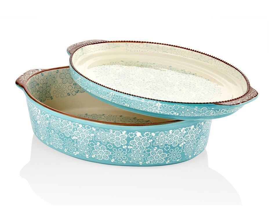TURKUAZ OVAL KAPAKLI SERVİS 34CM