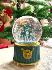 YEŞİL ALTIN GEYİK KAR KÜRESİ 15CM