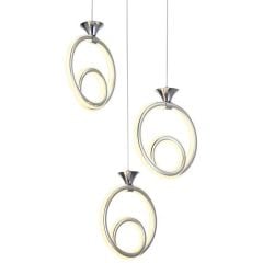 COMFORT KROM 3'LÜ LEDLİ SARKIT AVİZE