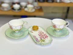 HAPPİLY 6 KİŞİLİK SUNUM TABAKLI TÜRK KAHVESİ FİNCANI-15 PARÇA