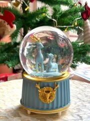 MAVİ ALTIN GEYİK KAR KÜRESİ 15CM