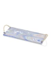 TAJ MERMER MAVİ SUNUM TABAK/TEPSİ 41CM