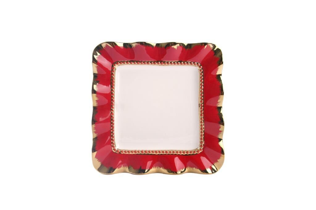 KIRMIZI ALTIN AVANGARDE SUNUM TABAK 27CM