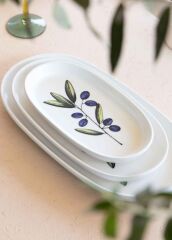 OLİVOS OVAL 4'LÜ SERVİS TABAK 21CM