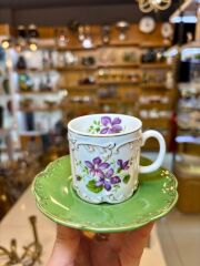 VIVIENNE YEŞİL TEK KİŞİLİK TÜRK KAHVESİ FİNCANI