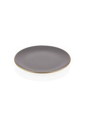 BASIC GRİ 6'LI PASTA TABAK 19CM