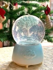 MAVİ AĞAÇ KAR KÜRESİ 15CM