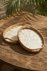 SEDEFLİ BAMBU OVAL TEPSİ 2'Lİ DESEN3