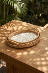 SEDEFLİ BAMBU OVAL TEPSİ 2'Lİ DESEN3