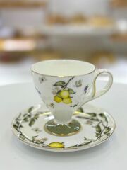 SUNLEAF 6 KİŞİLİK SUNUM TABAKLI TÜRK KAHVESİ FİNCANI-15 PARÇA