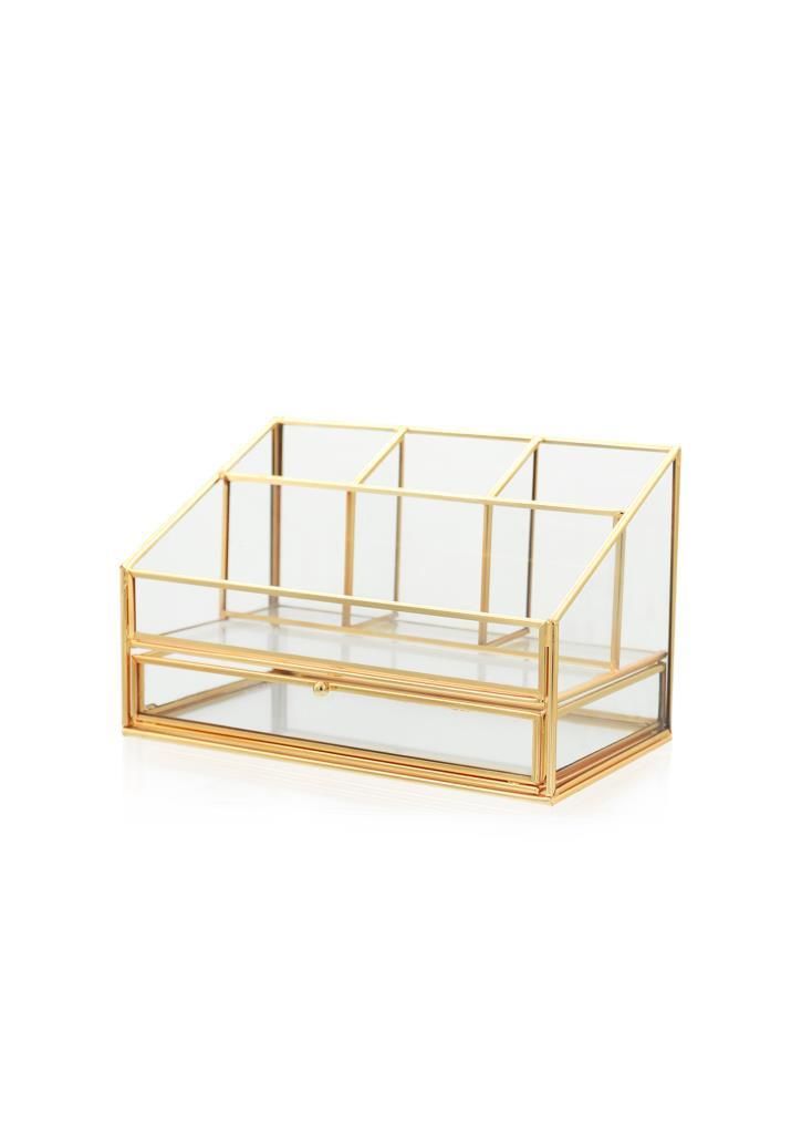 BRASS 5 BÖLMELİ MAKYAJ ORGANİZER 17X25X16CM