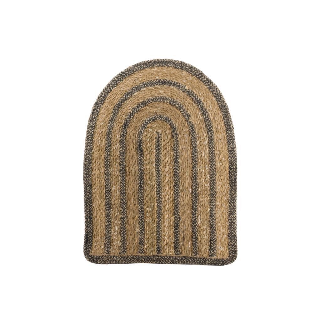 HASIR SİYAH OVAL PASPAS 40X54CM