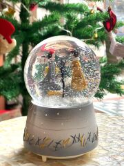 GRİ KAR KÜRESİ DESEN1  15CM