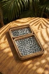 SEDEFLİ BAMBU 3'LÜ TEPSİ DESEN1