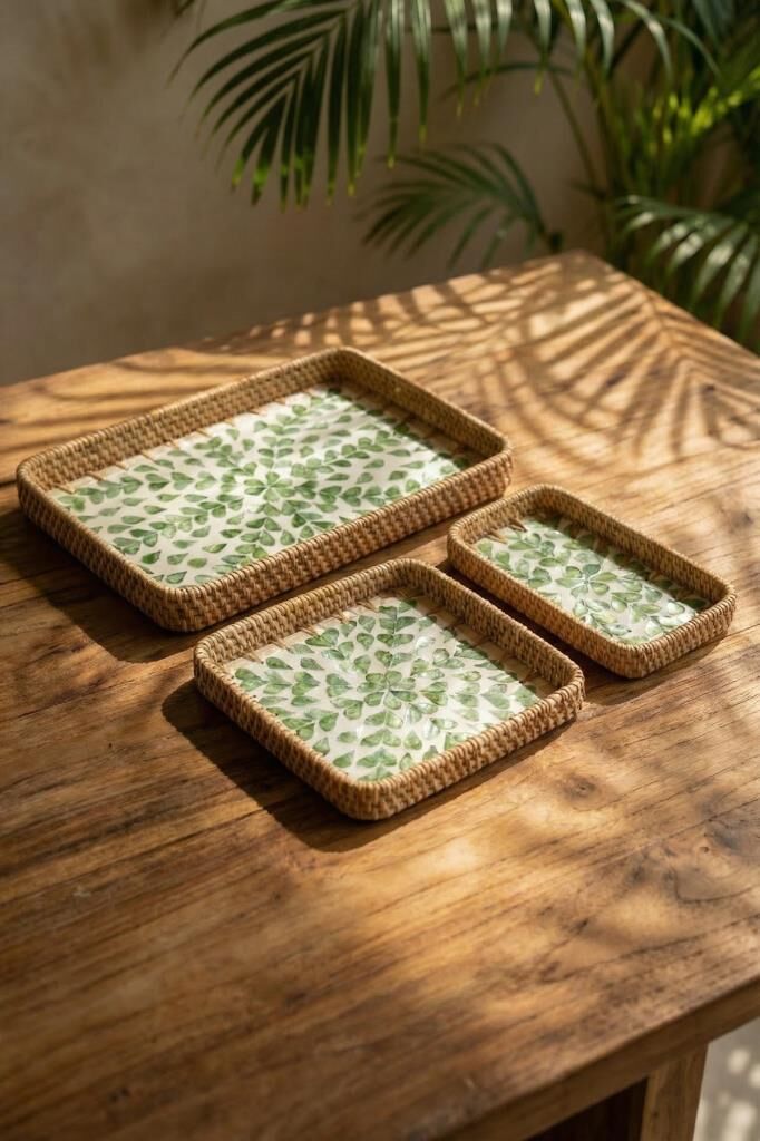 SEDEFLİ BAMBU 3'LÜ TEPSİ DESEN2
