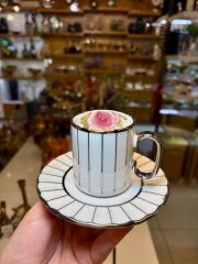 AISHA GÜMÜŞ TEK KİŞİLİK TÜRK KAHVESİ FİNCANI