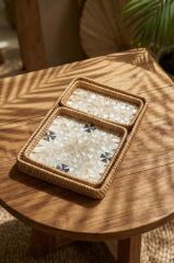 SEDEFLİ BAMBU 3'LÜ TEPSİ DESEN3