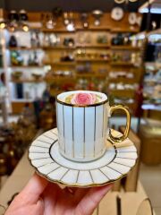 AISHA ALTIN TEK KİŞİLİK TÜRK KAHVESİ FİNCANI