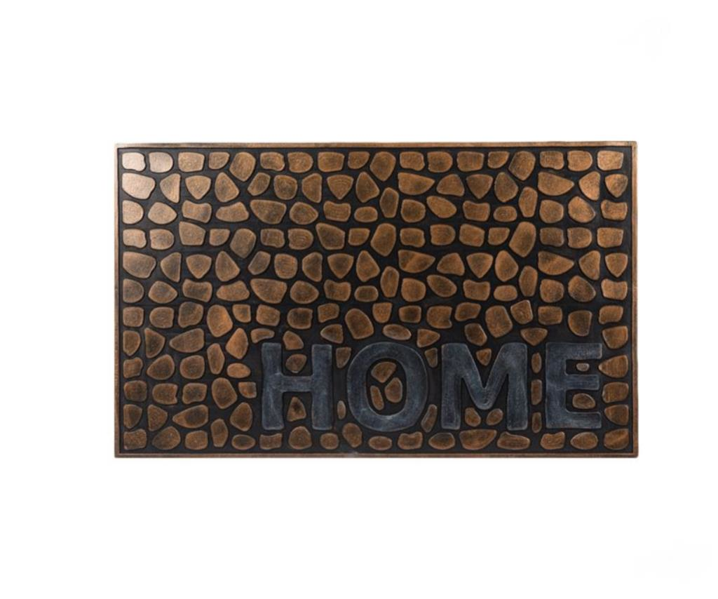 SİYAH BAKIR HOME KAPI ÖNÜ PASPAS 75X45CM